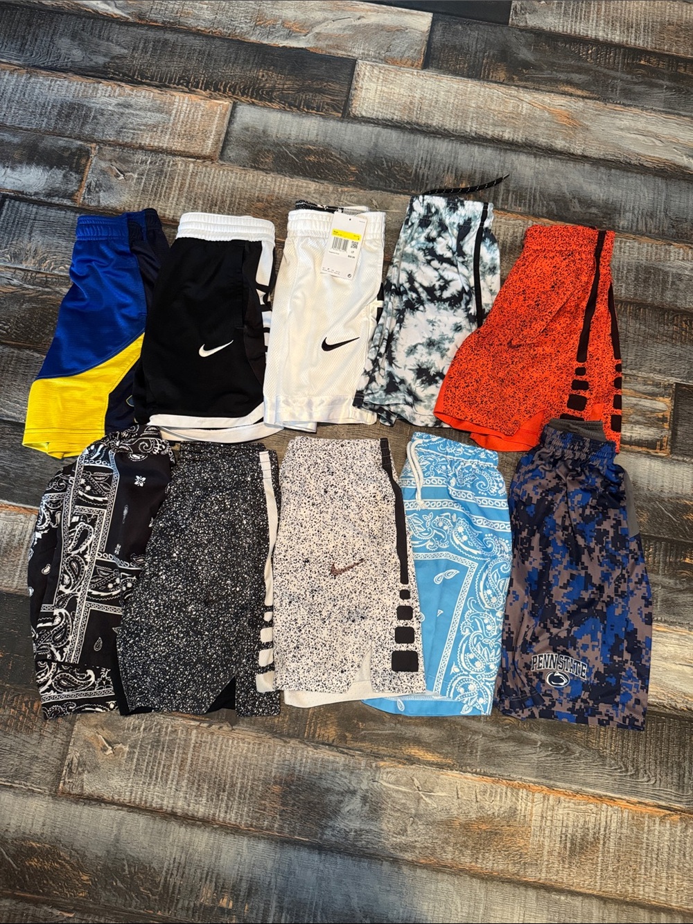 10 pairs of boys size small athletic shorts